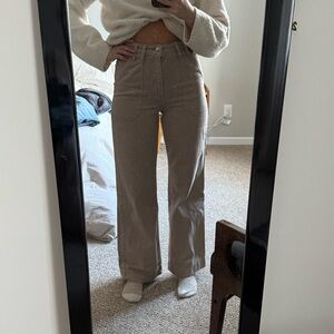 High rise wide leg jeans